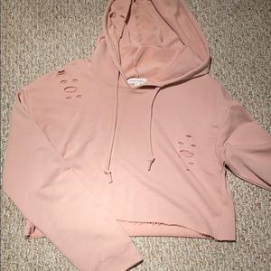 Cropped Pink Hoodie